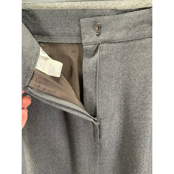 VTG Christian Dior Skirt 6 Grey 80's Midi Pencil Pockets 100% Wool Quiet Luxury - Picture 7 of 11